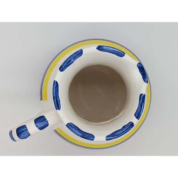 Ceramica Arte Bello Pitcher Jug Ceramic Hand-painted Cow Saguero Cactus - Picture 7 of 12